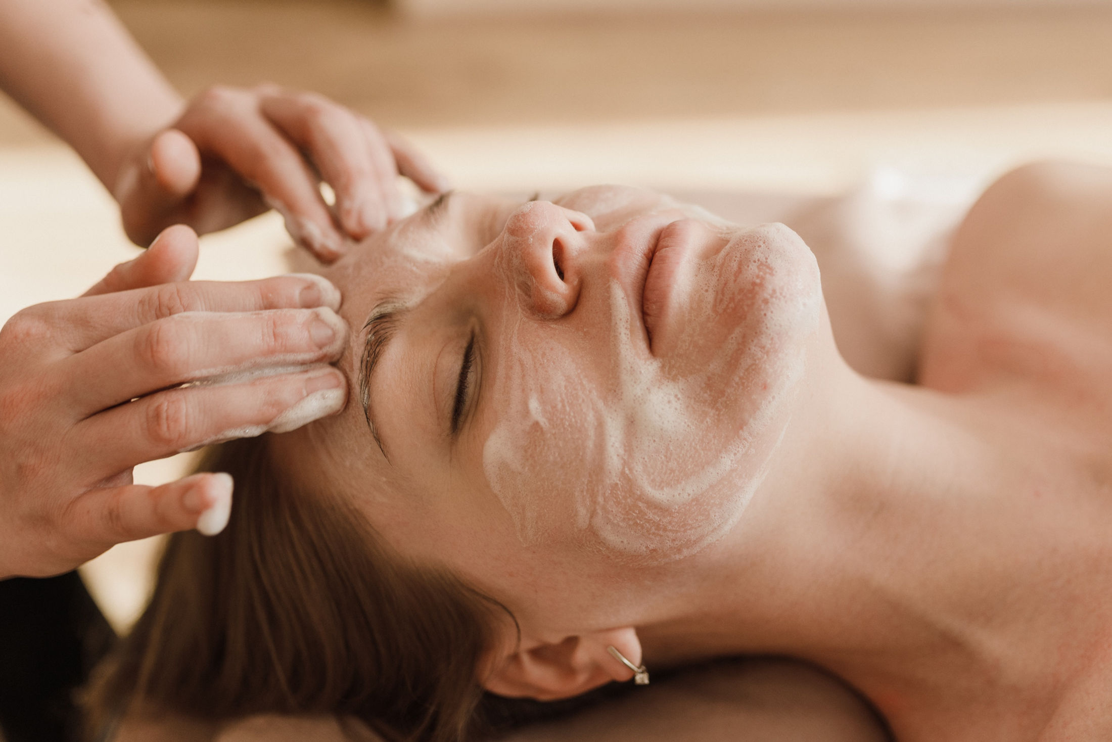 Facial cleansing treatment focused on refreshed-looking skin