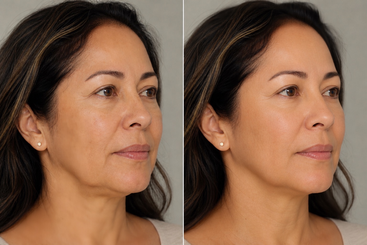 Illustrative before and after direction for Derma Tight; not a client result